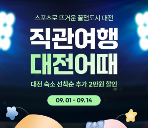 대전 스포츠 홈경기 관람객에 숙박 할인...'직관여행 대전어때' 운영